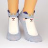 blaue Sneaker Socken mit 3D Ohren und Motiv