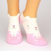 Sneaker Socken pink mit weißem Hasenmotiv