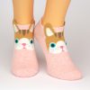 rote Socken-Sneaker mit brauner Katze - Charaktersocken