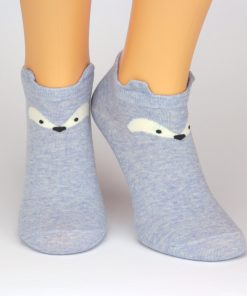 blaue Socken Sneaker mit Fuchsaugen