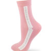 pinke Socken mit Oops Beschriftung