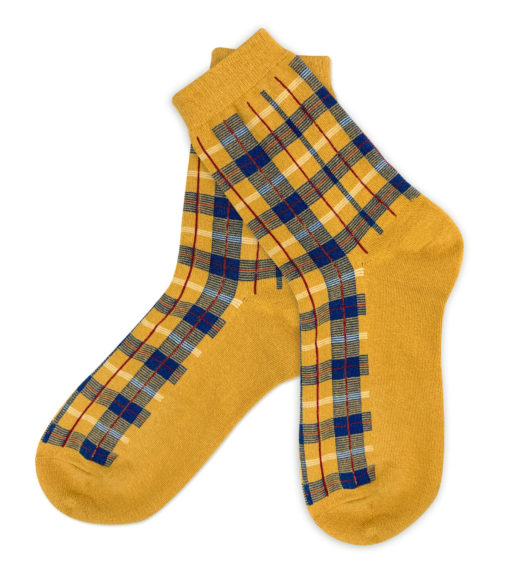 Charaktoes - gelb karierte Socken