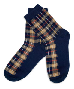 Fashion Socken blau kariert