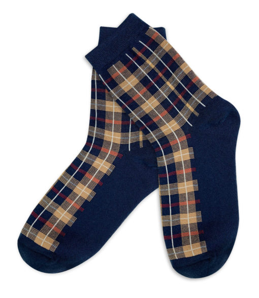 Fashion Socken blau kariert