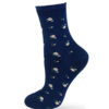 Socken in blau mit Rosen