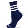 Socken marinblau mit 3 weißen Streifen