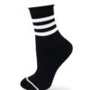 Schwarze Socken mit weißen Streifen