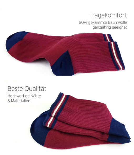 Tragekomfort rote Socken