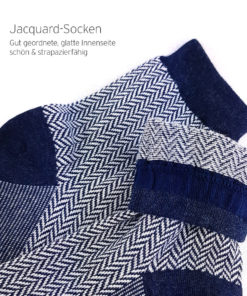 Jacquard Socken in blau