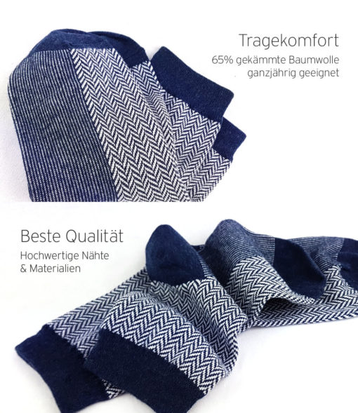 Qualität - Businesssocken blau