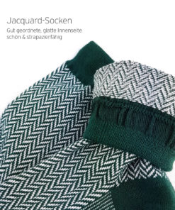 Jaquard-Socken klassisch grün