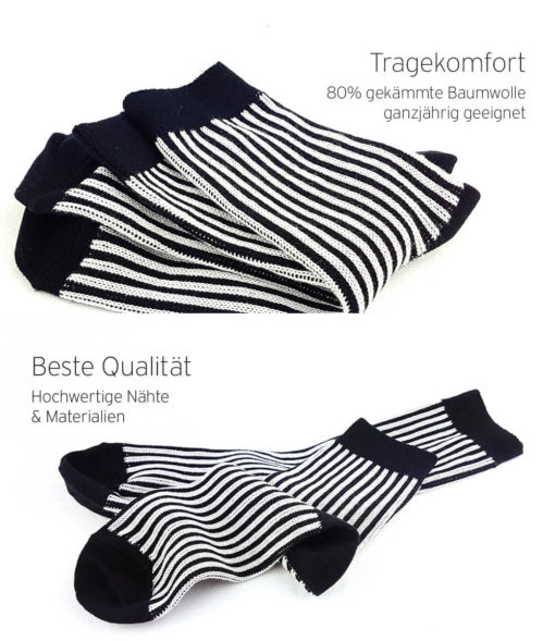 Hochwertige Business-Socken gestreift