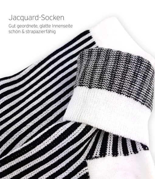 Jaquard-Socken Business weiß