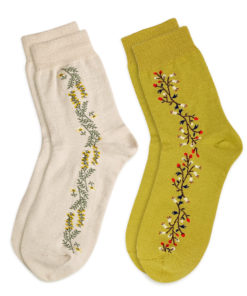 Set Socken Blumenstreifen