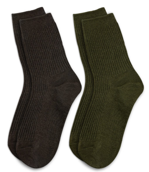 2er Set braune und khaki Socken