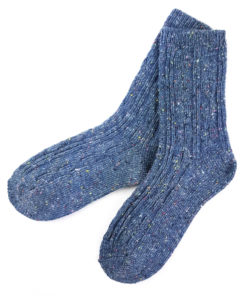 warme Wintersocken blau