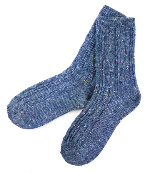 warme Wintersocken blau