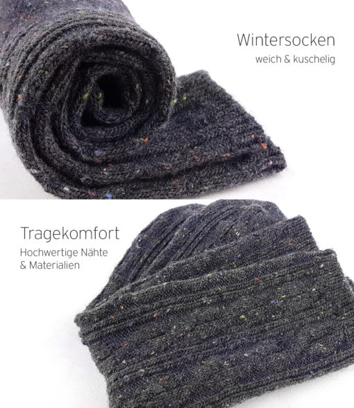 graue Socken Winter