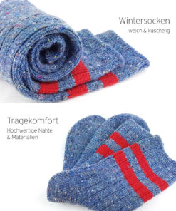 warme blaue Socken