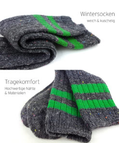 Warme Socken grau grün