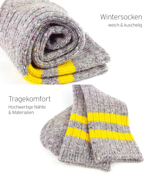 warme kuschelige Socken grau