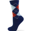 blaue warme Socken Lammwolle