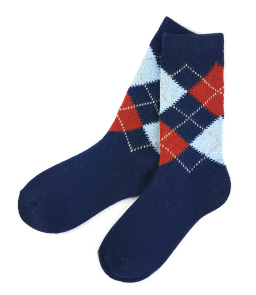 Warme blaue Socken
