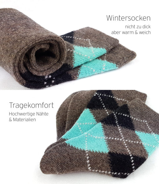 braune Socken kuschelig warm