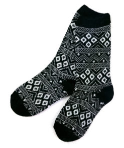 Jacquard Socken mit Angorawolle