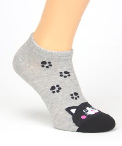 Katze Socken grau schwarz