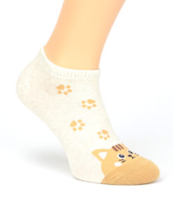 Katze Socken beige