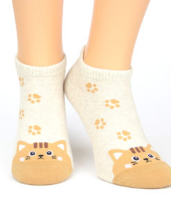 Katzensocken beige braun