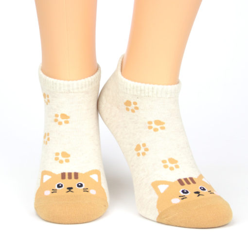 Katzensocken beige braun