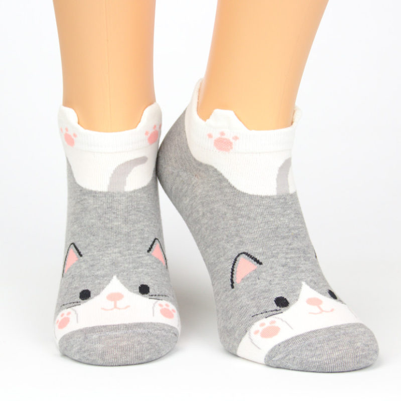Sneaker Socken schwanzwedelnde Katze