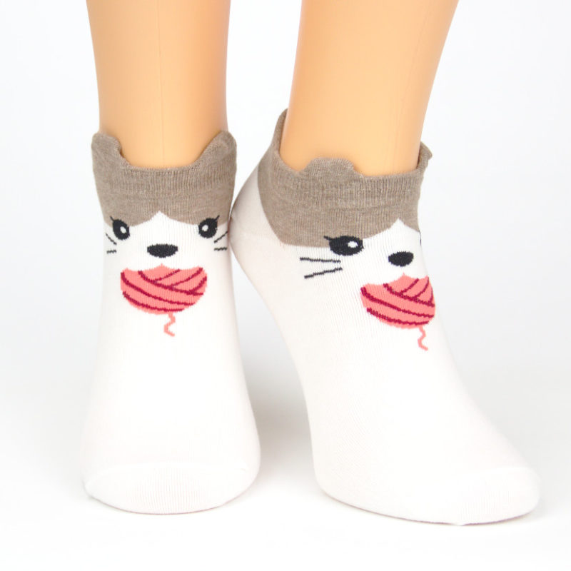 SneakerSocken Wollknoll Katze Charaktoes