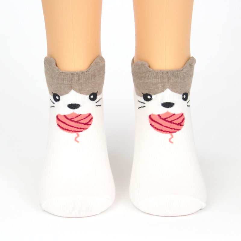 SneakerSocken Wollknoll Katze Charaktoes