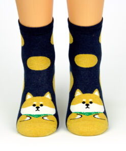 zufriedener Shiba Socken