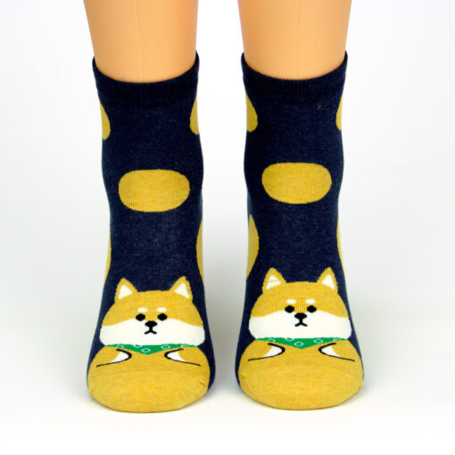 zufriedener Shiba Socken